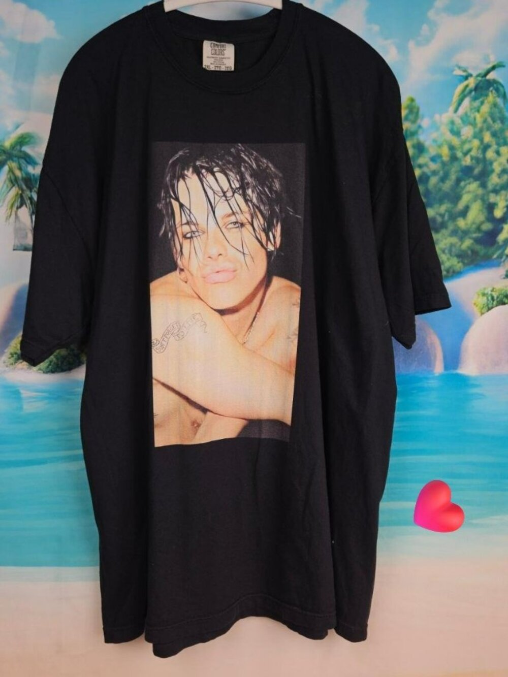 Yungblud XXL Black Graphic T-Shirt Tee Mens 2XL Portrait Face Print Music Artist